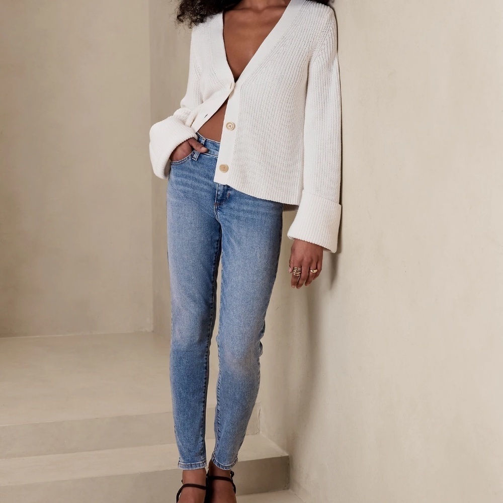 New BANANA REPUBLIC VINTAGE STRETCH MID-RISE SKINNY JEAN TALL - Picture 1 of 7